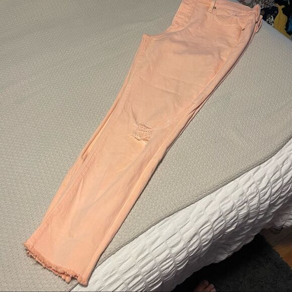 LOFT EUC Peach Jeans Size 12 - Picture 1 of 4